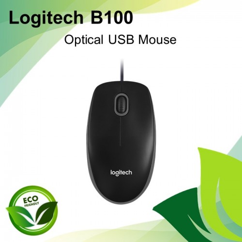 Logitech business b100 optical usb wired mouse